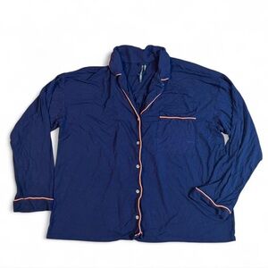 Anthropologie The Briar Piped Pajama Shirt: Long-Sleeve Edition Size Large